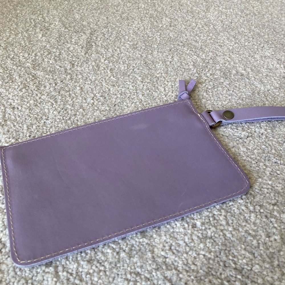 Portland Leather Goods PLG Lavender purple Adriana Wristlet Wallet Discontinued - Picture 3 of 5